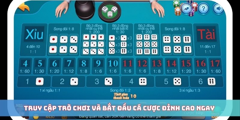 Truy cập trò chơi và bắt đầu cá cược đỉnh cao ngay